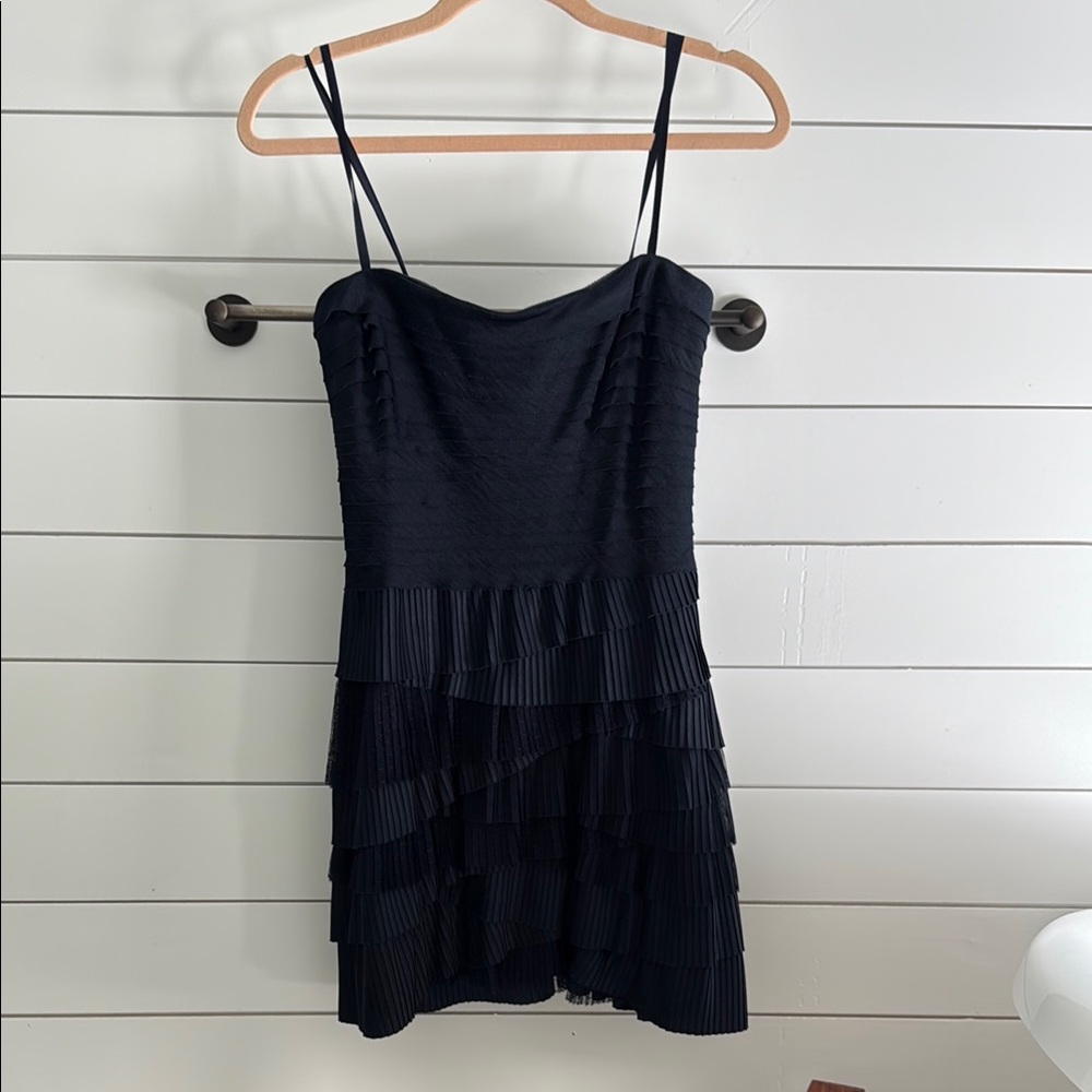 BCBG mini tiered navy dress!